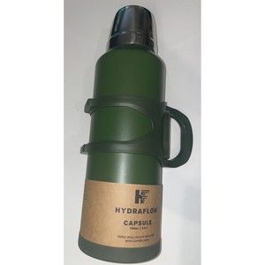 HYDRAFLOW CAPSULE TRIPPLE WALL VACUUM INSULATED 150 Oz 4.4 L Hunter Green - New!